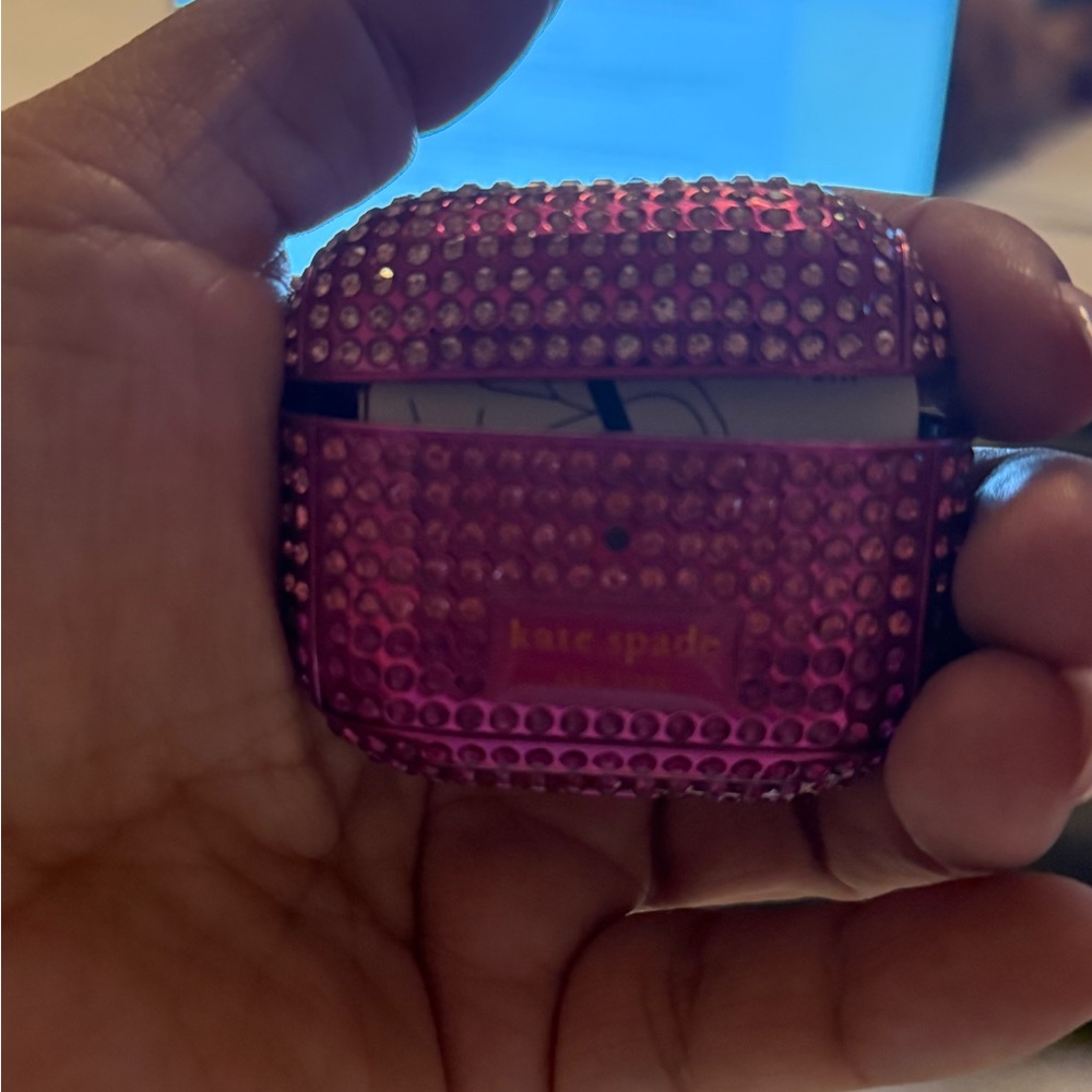 Kate Spade Fuchsia Rhinestone AirPods Case